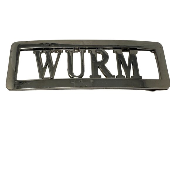 Wurm Chrome Metal Belt Buckle Rectangle Design Polished Finish Kitchy No Belt - Picture 1 of 5